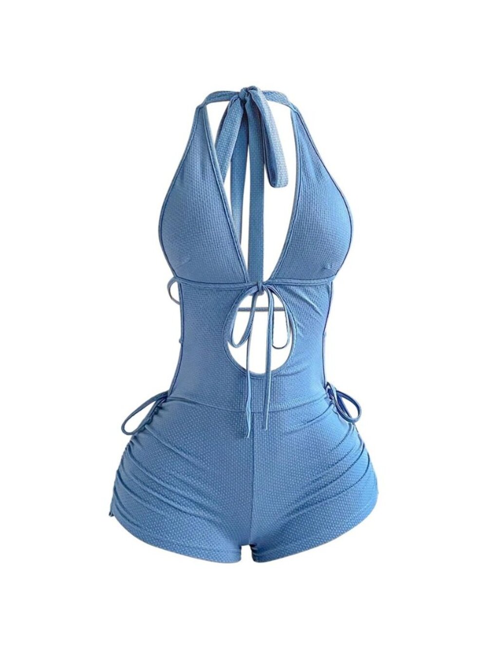Women Deep V Neck Halter Romper Sexy Backless Y2k Going Out Outfits